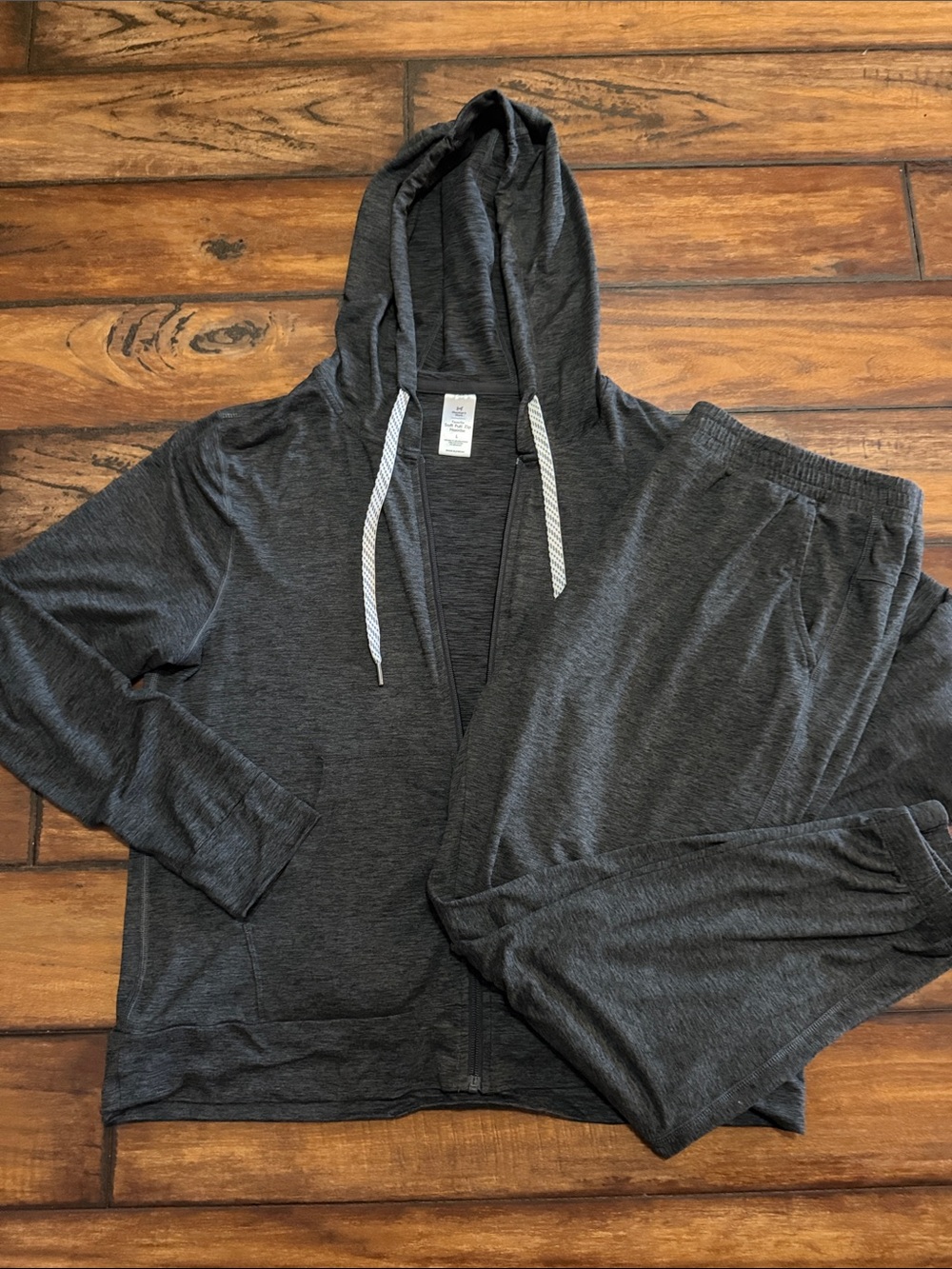 Member's Mark Women's Heathered Charcoal Set with Zip Jacket & Joggers